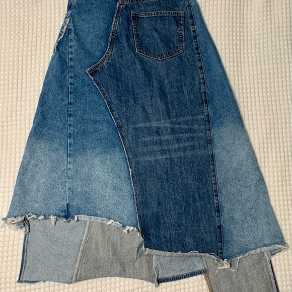 Deconstructed Denim Jeans Skirt By Jasper Jing - Picture 8 of 12